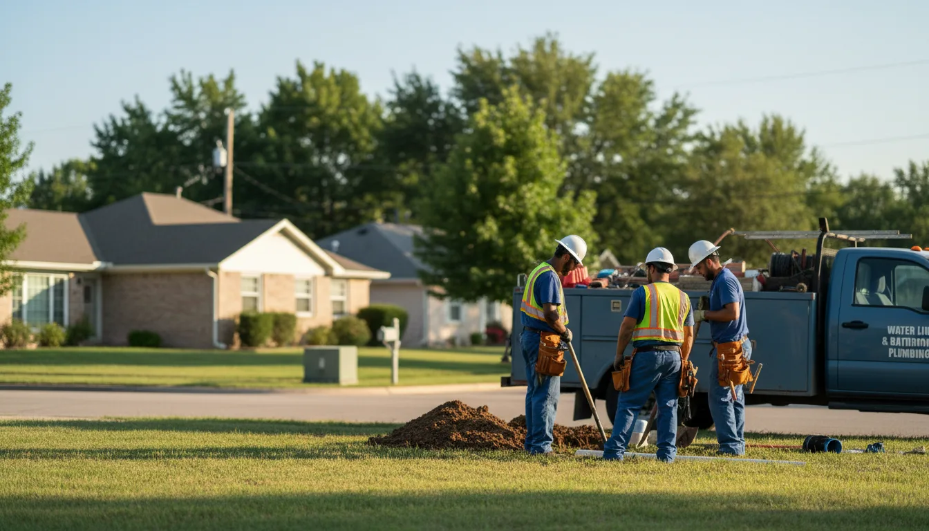 Residential water line and bathroom plumbing service in Wilmore, KY